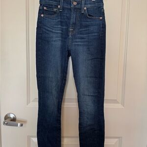 7 For All Mankind High Waist Ankle Gwenevere Skinny Jeans Size 23